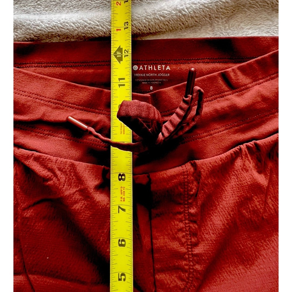 Athleta Trekkie North Jogger Pants Women 8 Rust Hiking Travel Stretch Zip Pocket - Picture 7 of 9